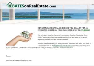 Real estate rebates